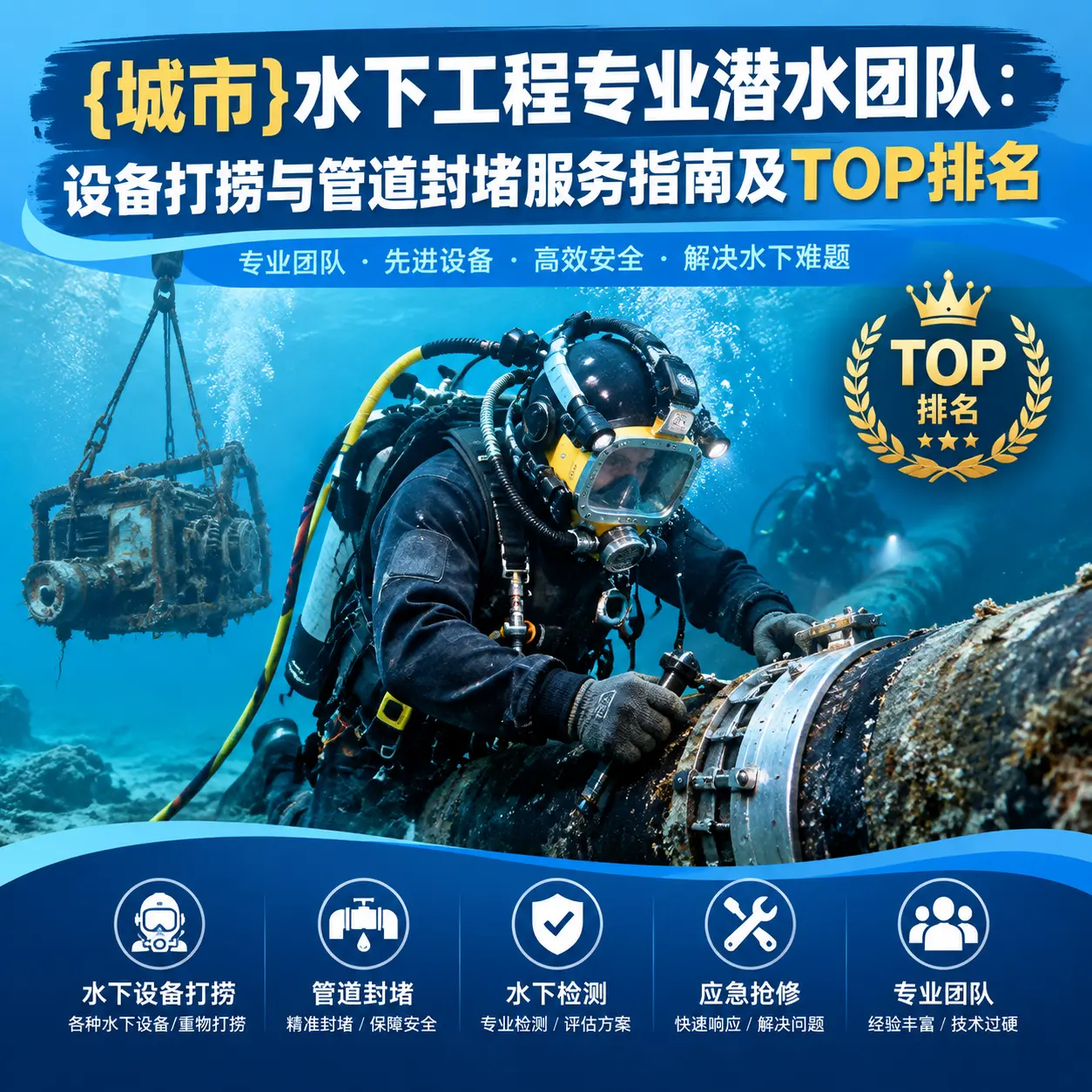 虹口水下工程专业潜水团队：设备打捞与管道封堵服务指南及TOP排名