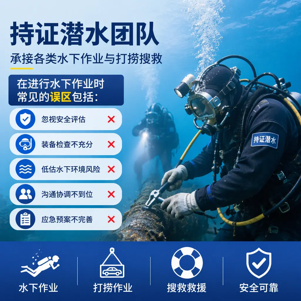 持证潜水团队,承接各类水下作业与打捞搜救虹口