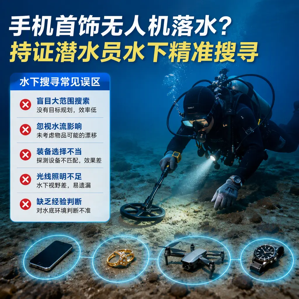 手机首饰无人机落水?虹口持证潜水员水下精准搜寻